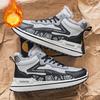 Fashion Warm Plush Cotton Shoes Men's Winter Sneakers Non Slip Cosy High-tops Thick Soled Snow Boots Men's Casual Outdoors Shoes