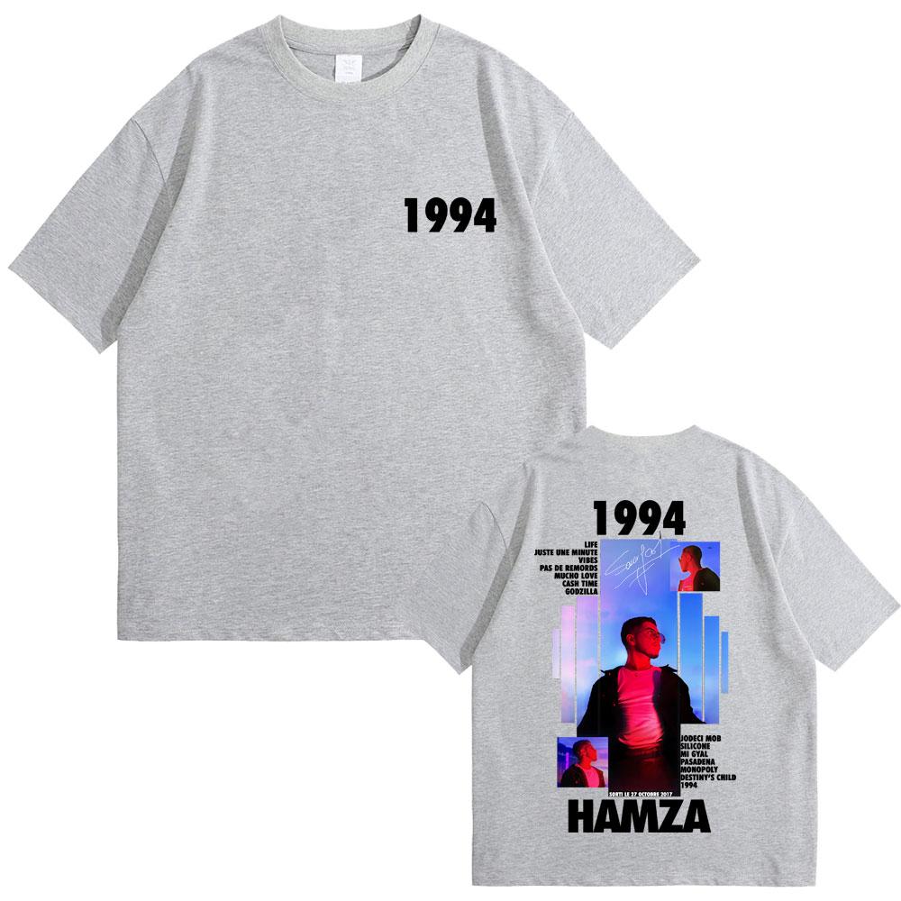 Rapper HAMZA 1994 Tour Album 2025 T Shirts Men Women Fashion Cotton Vintage Short Sleeve Tshirt Hip Hop ONeck Tees Streetwear