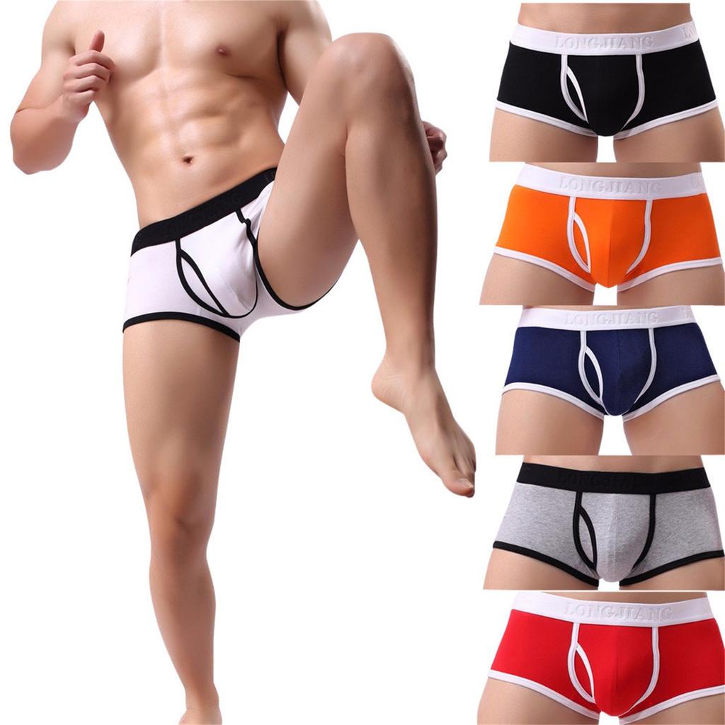 Sexy Mens Solid Breathe Underwear Briefs Bulge Pouch Shorts Underpants