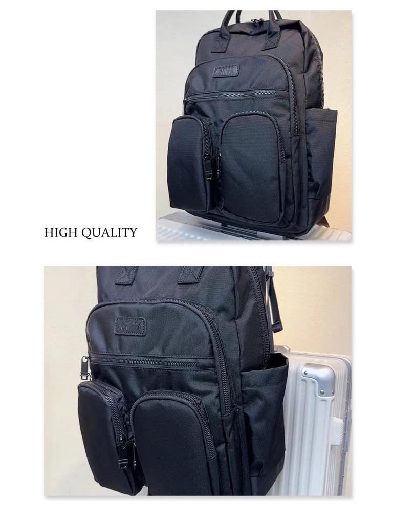 Stylish Nylon Multi-Pocket Laptop Backpack for Business and Commuting