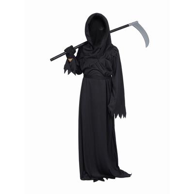 Halloween Grim Reaper Costume Black Hooded Spooky Ghost Robe Dress Up Costume Adult Cosplay Mask Scythe Prop Party
