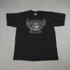 Harley-Davidson Shirt Mens XL Black Eagle Double Sided Made In USA Shanghai