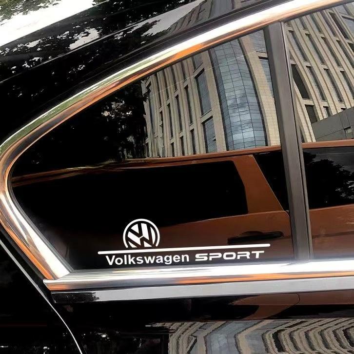 2025 Caldo 2pz Decorazione Carrozzeria Finestrino Bagagliaio Emblema Accessori Auto Adesivo Per Volkswagen Polo T5 Golf 5 6Passat Magotan Tour