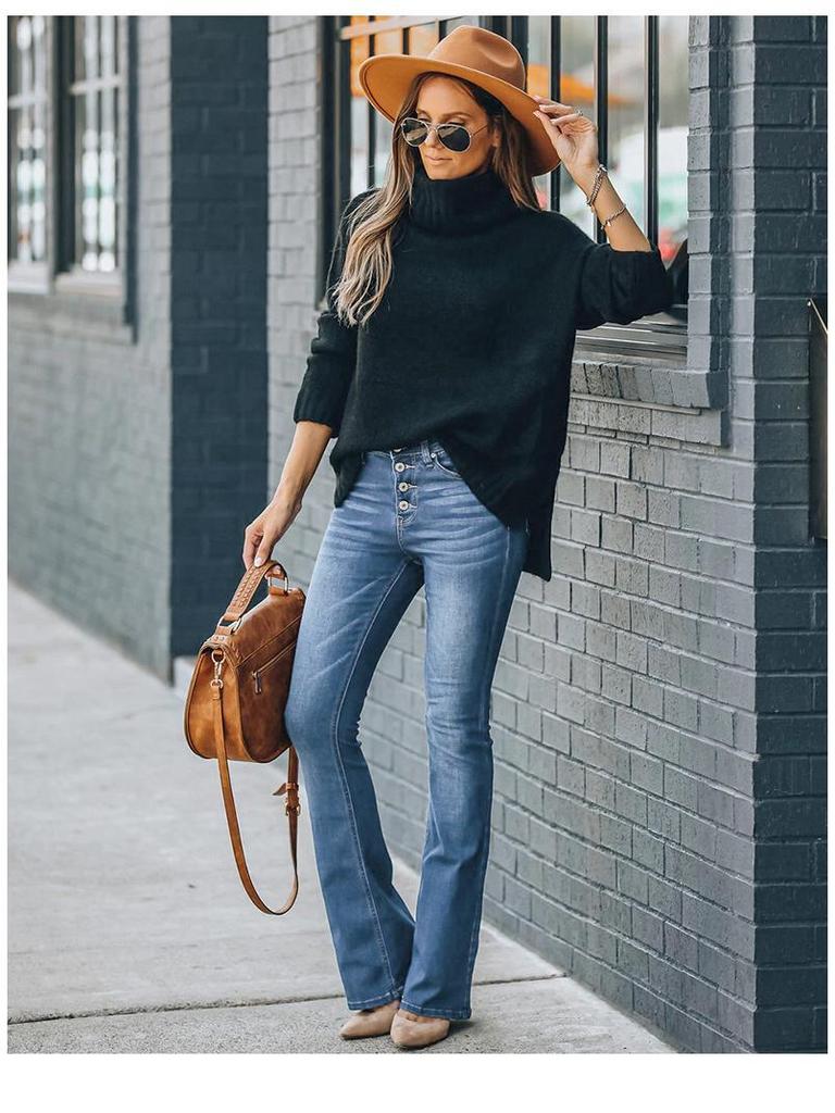 Women's Stretch Slim Fit Flare Jeans