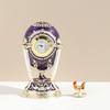 Russian Enamel Easter Egg Jewelry Box Handmade Metal Craft Gift for Women