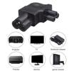 IEC320 C6 To C5 Right Bending Power Plug Plum Blossom Male To C5 Female Side Bending Conversion Plug Adapter