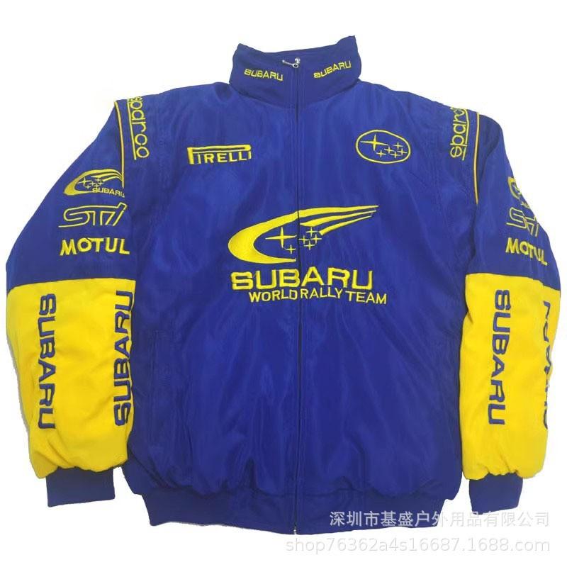 Vintage F1 Racing Embroidered Jacket Cotton Padded Motorcycle Riding Baseball Coat Unisex