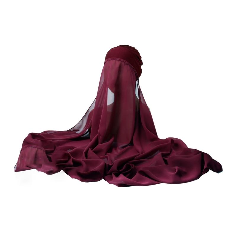 Elegant Draping Chiffon Scarf For Women Head Scarf Wrap With Natural Fall Enhances Style In Prom And Casual Event