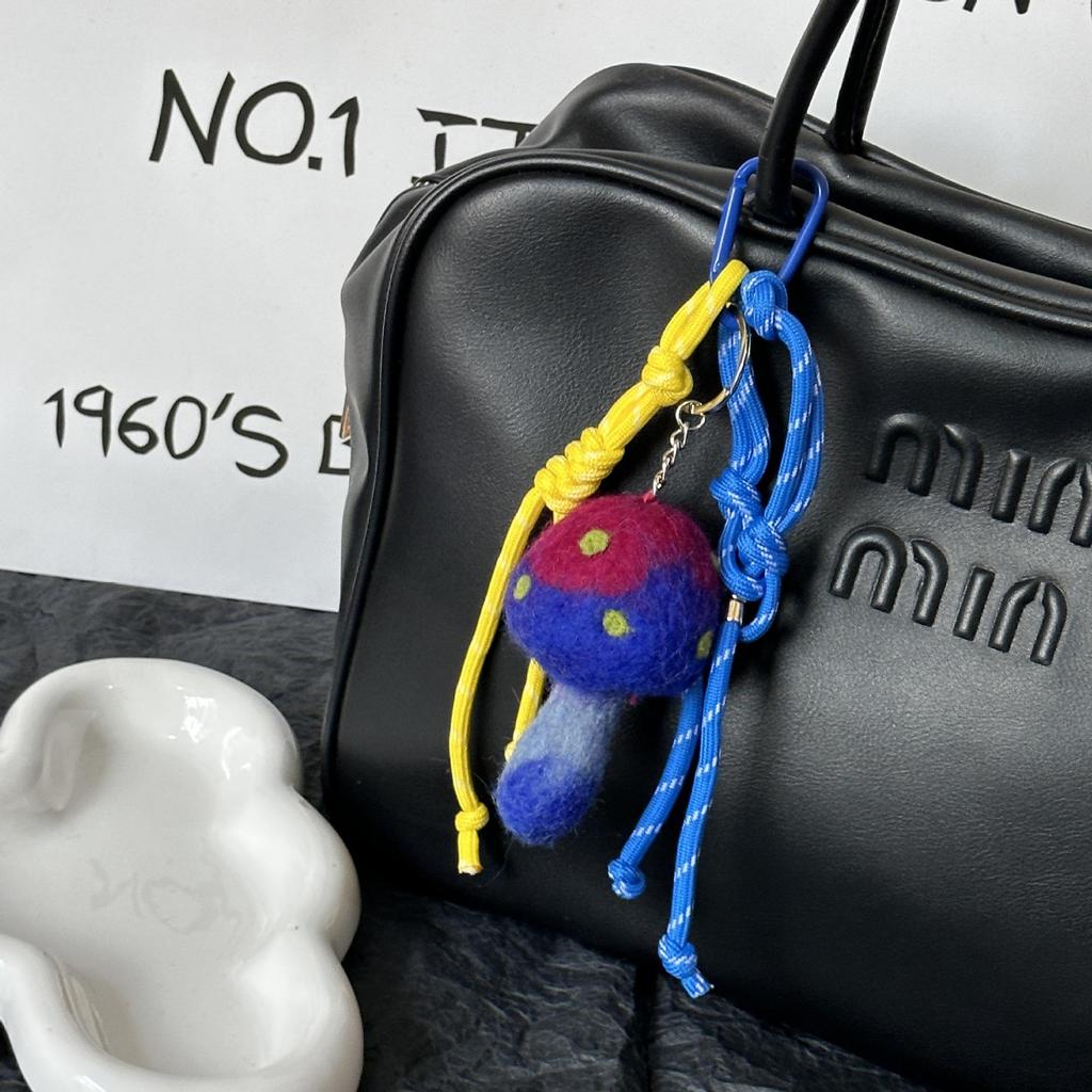 Nepalese Inspired Decorative Keychain with Mushroom Pendant