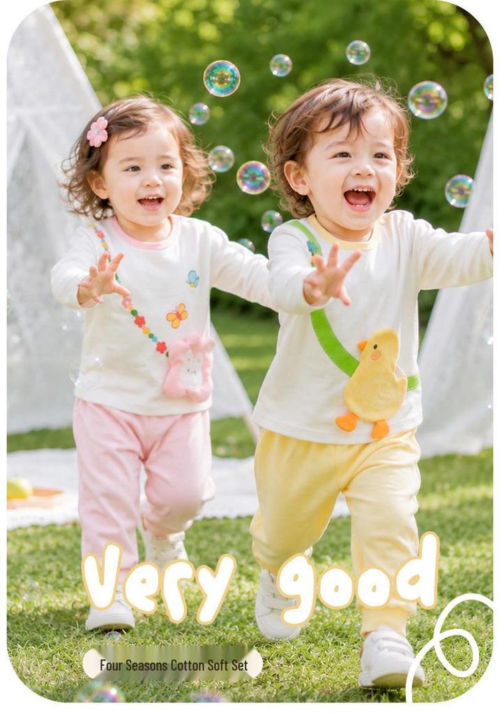 Youqi Girls' Autumn Baby Outfit: Long Sleeve Hoodie & Sweatpants Set