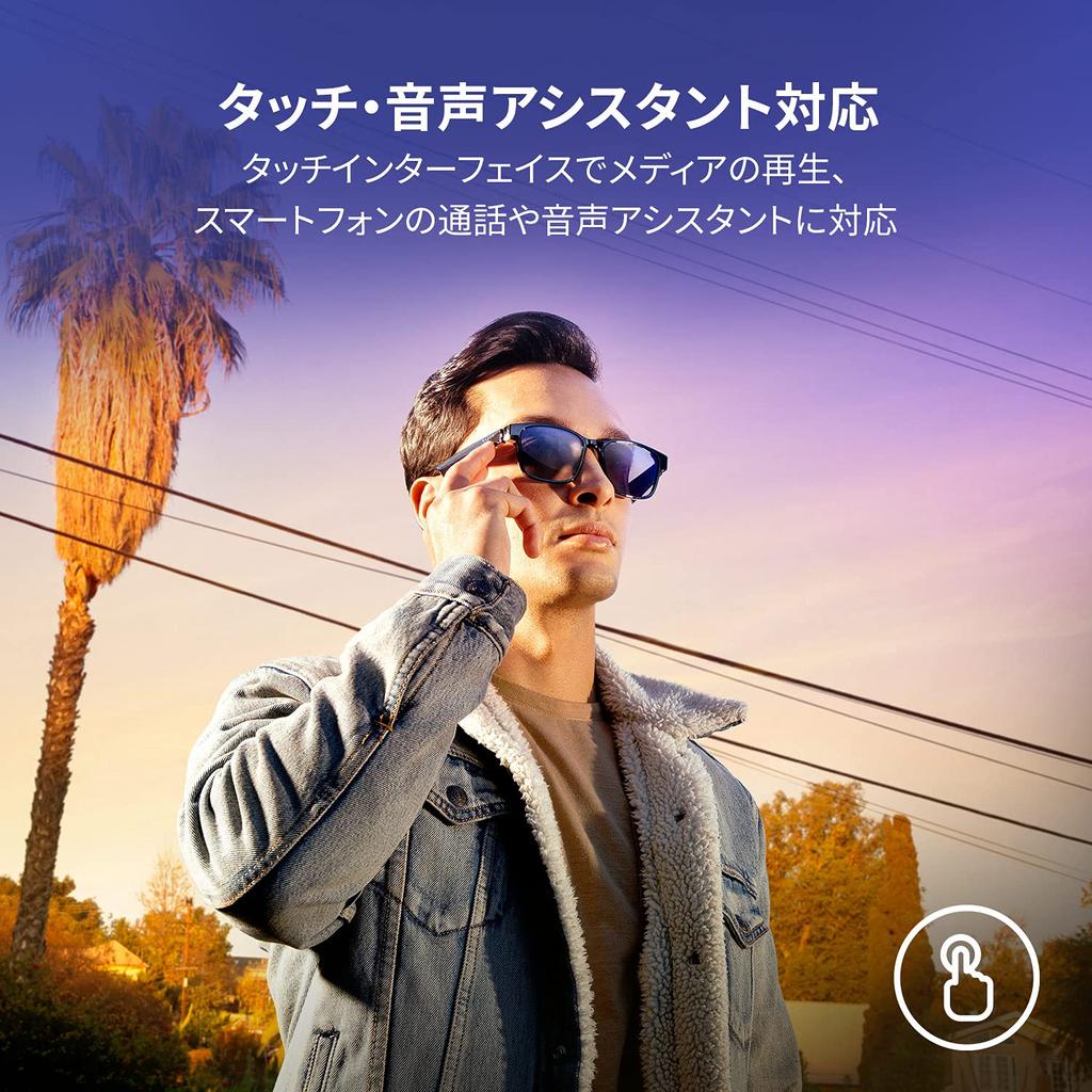 Razer Anzu Smart Glasses Round Wireless Audio Smart Glasses 60ms Low Latency Bluetooth Connection 5 Hours Lasting Open Ear IPX4 Splashproof Touch