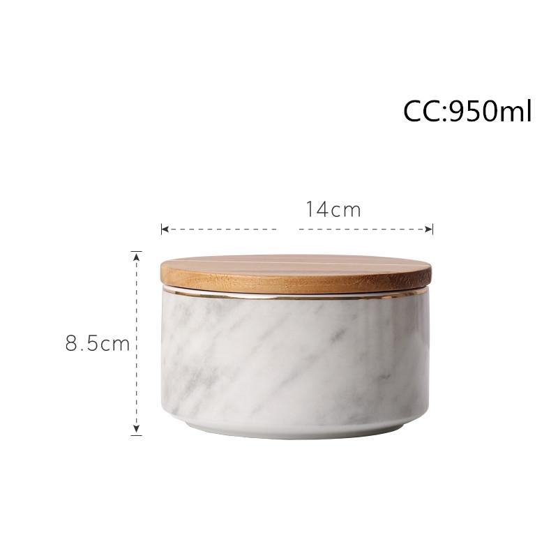 Nordic Marbled Sealed Cans with Lids Ceramic Storage Jars Tea Cans Candy Biscuit Jars Living Room Home Accessories WSHYUFEI