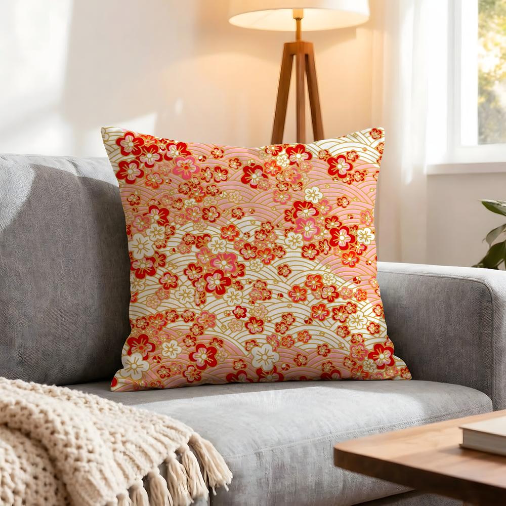Chinese Traditional Floral Cushion Cover 1Pcs Decorative Covers Soft Cushion Case For Sofa Couch Decor 40X40 45X45 Pillowcases