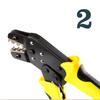 Durable Ratchet Crimping Pliers 0.14-1.5mm² - Multi-functional Terminal Tool, Insulated & Labor-Saving