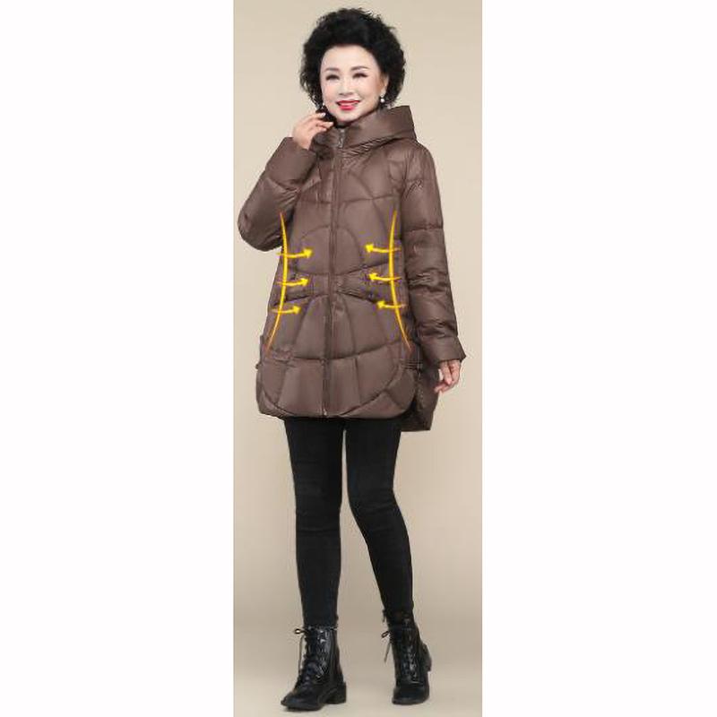 Mother Winter Down Cotton Jacket Coat Thicken Warm Grandma Snow Wear Parkas