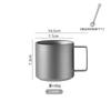 Titanium Coffee Cup Double Wall Insulated Travel Mug Camping Hiking Office Home Lightweight Reusable