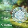 Metal Wind Spinner Outdoor Decor Snowflake Design Wind Chime for Garden Yard Patio Home Hanging Ornament Relaxing Wind Motion Art