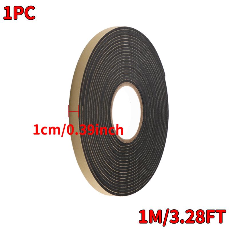 

Black soundproof foam tape for single-sided sound insulation, shock absorption and door and window joint filling 1M&0.2mm