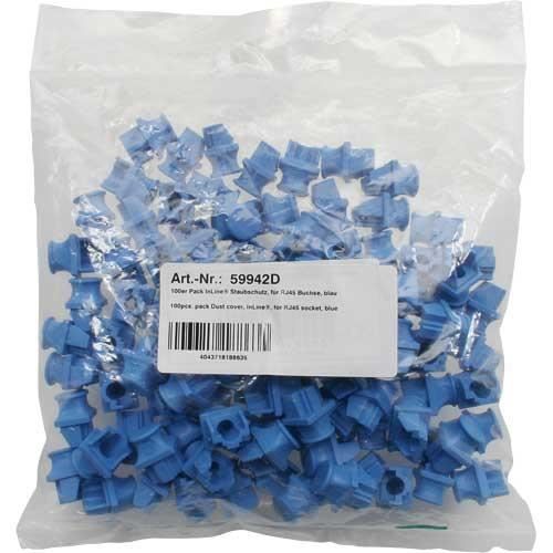 Staubschutz RJ45 - Inline - 100er Pack - Couleur Bleu - Protection contre la poussière