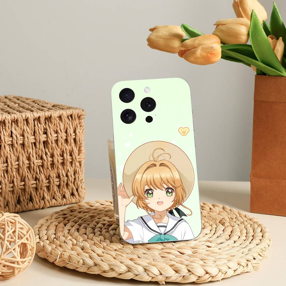 Cute C-Cardcaptor Sakura-S Phone Case For IPhone 17 16 15 12 11 Pro Max 14 Plus 13 Mini Clear Cover Soft Funda