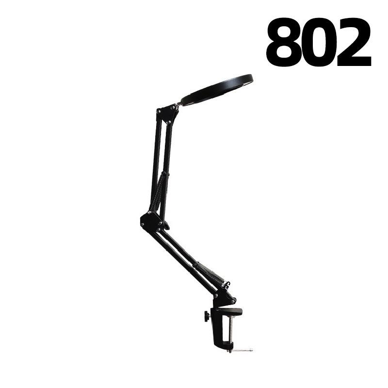 USB Flexible Table Magnifier LED Lamp 5X Magnifier Base Bracket Brightening Desk Lamp Bedroom Office Study