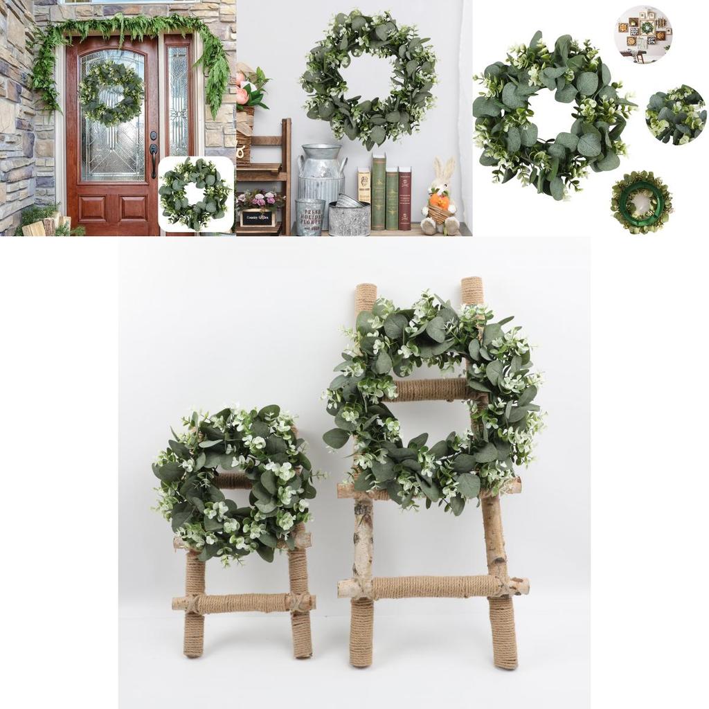Small Eucalyptus Hanging Wreath Artificial Plant Door Decoration