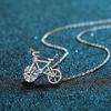 S925 Sterling Silver Moissanite Bicycle Choker - Women's Cute & Versatile Fashion Necklace, Internet Celebrity Style