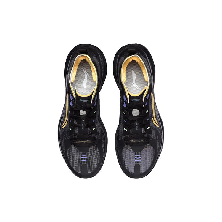 New LiNing Support Shock Absorption Low Top Running Shoes Unisex Black Yellow ARHR057-1