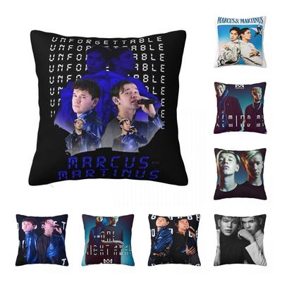 Marcus And Martinus Schweden Kissenbezug Beidseitiger Druck Polyester Kissenbezug Geschenk Zierkissenbezug Zuhause Quadratisch