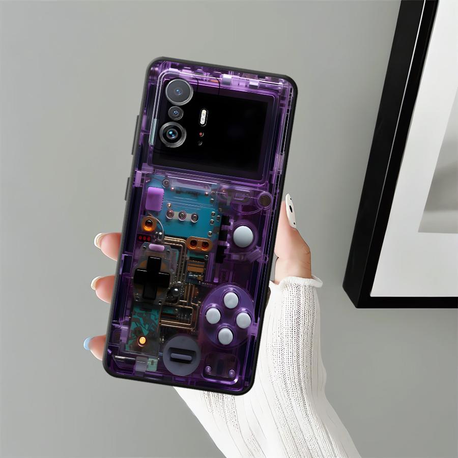 Purple Gaming Console Black Soft Phone Cover Case for Xiaomi Mi 11 12 13 Lite 13 14 15 Pro 12X 10T 11T 12T Pro