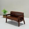 Miniature Wooden Sofa Toy Padded Furniture Detailed for DIY Miniatures, Crafters