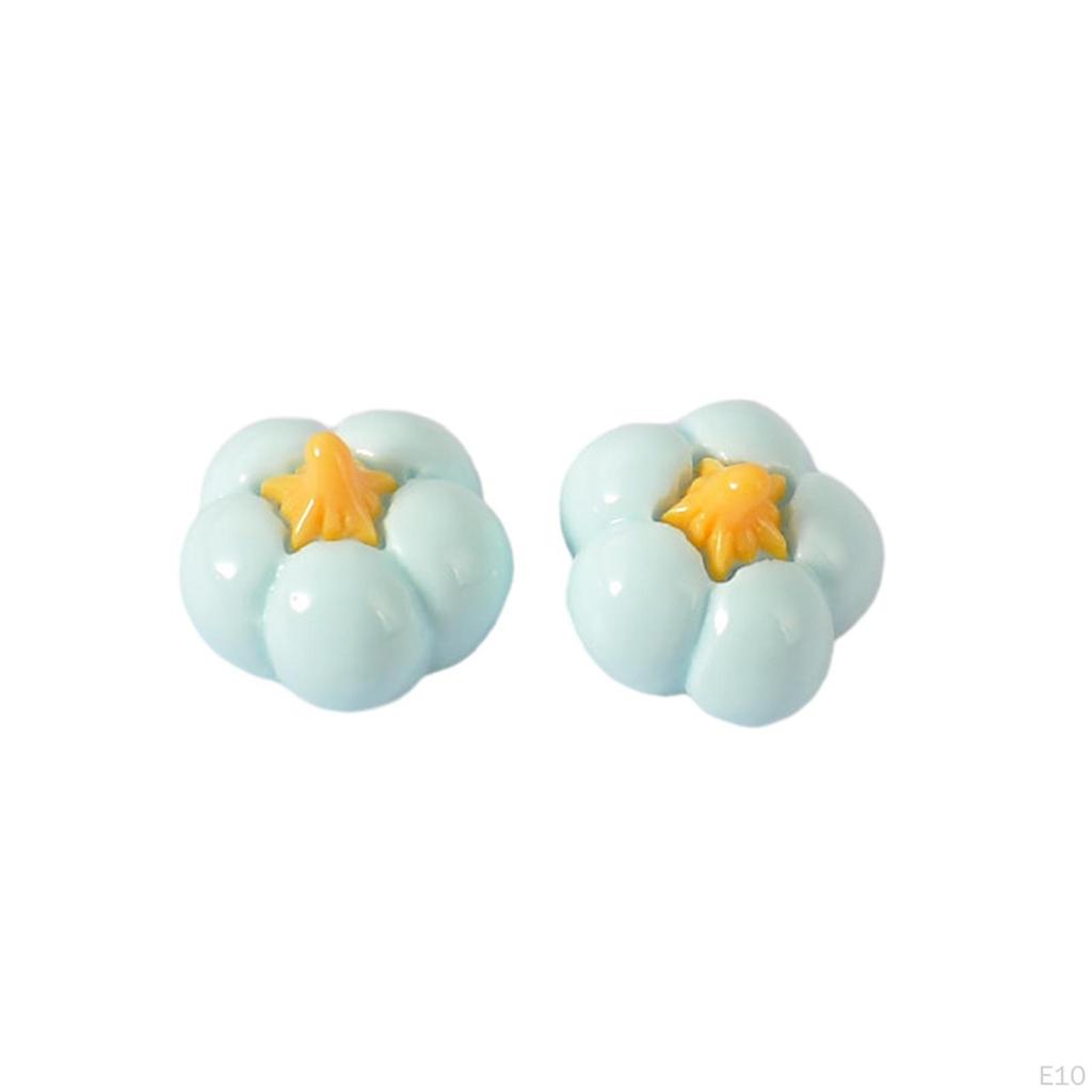 100 Pieces Resin Mini Pumpkin Embellishment Ornaments Miniature for DIY Craft Making