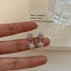 French Gold Zircon Pearl Star Earrings: Exquisite, High-End, Fashionable, Versatile Jewelry