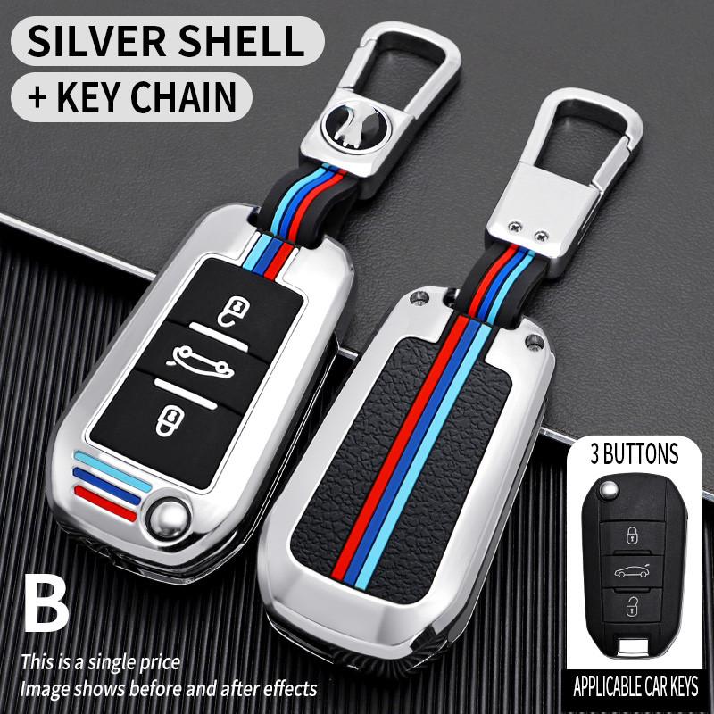 Pouzdro na klíče od auta pro Peugeot 207 3008 208 308 2008 307 508 5008 407 301 206 Kryt Citroen C1 C2 C3 C4 Grand Picasso C5 Ds 3 5