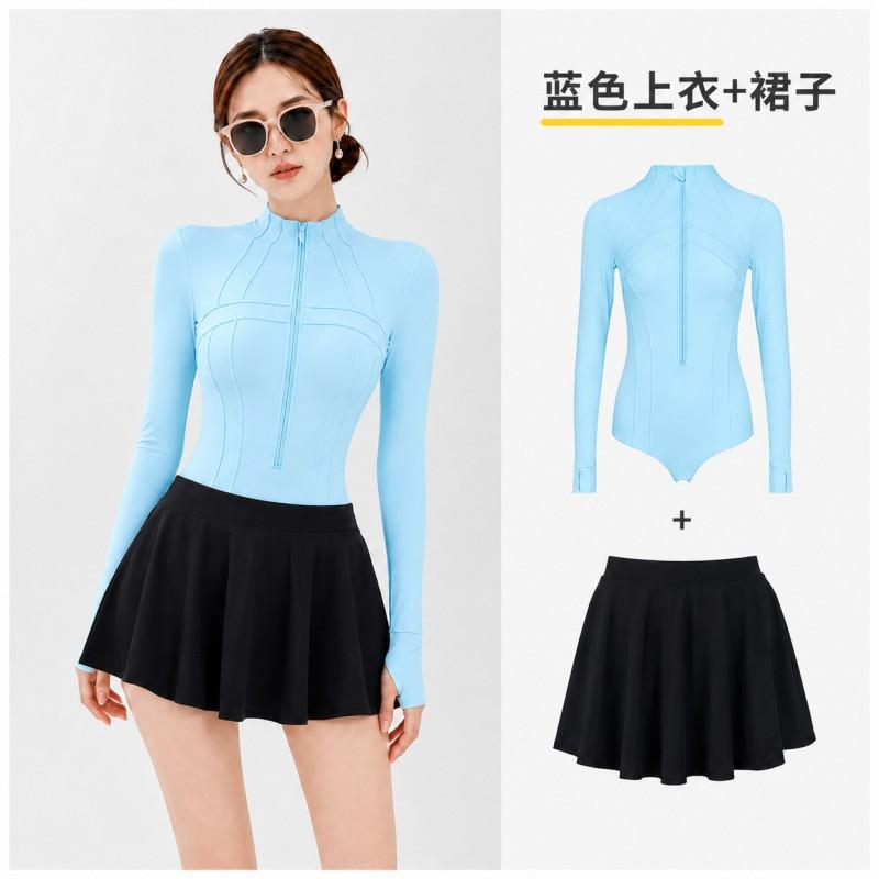Womens UPF 50 Long Sleeve Rash Guard Swimsuit Full Body Sun Protection Diving Suit Surfing Swimming