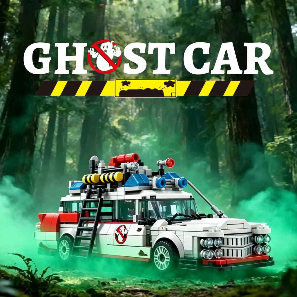 Mini Ghost Racing Car Building Blocks 562PCS MOC RetroAmbulance Bricks DIY Assembly Toy Adults Halloween Christmas Birthday Gift