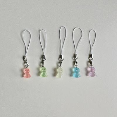 Glow-In-The-Dark Cute Snowman Keychain, Phone Lanyard As a Gift for Friends, Colorful Cartoon Ghost Pendant, Phone Case Accessory, Cute Doll Trinket