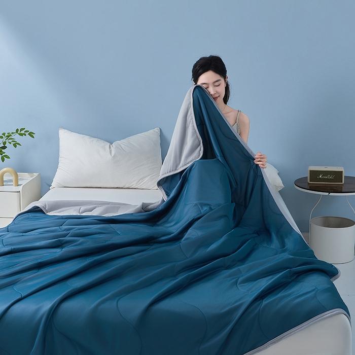 new solid color simple cool silk summer cool quilt single double air conditioner quilt summer air conditioner thin quilt