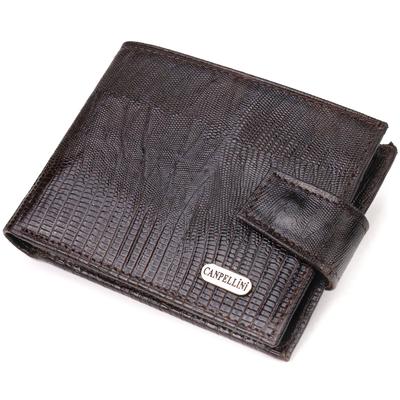 Herrenbrieftasche aus echtem strukturiertem Leder CANPELLINI Geldbörse 21512 Braun