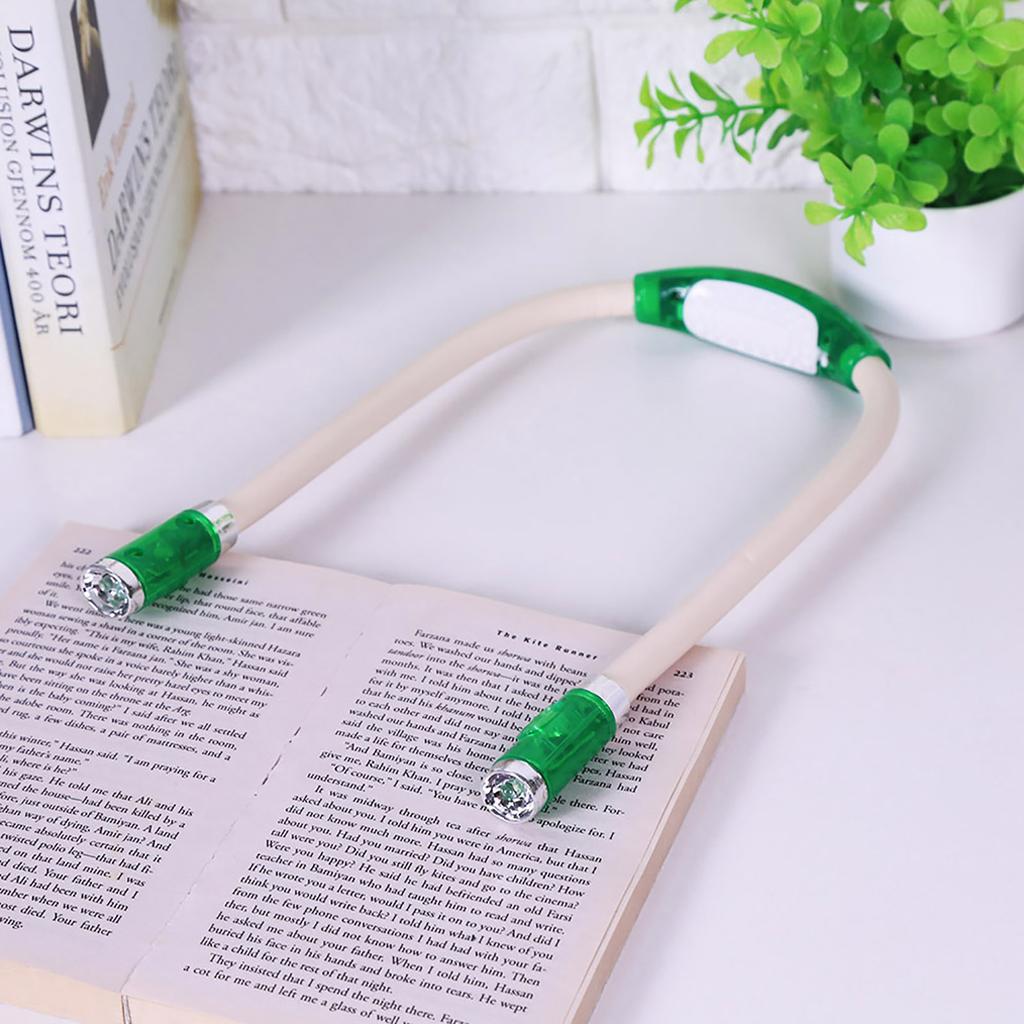 Flexible Neck Hanging Hug LED Light Hands Bendable Lamp Night Reading (Red)