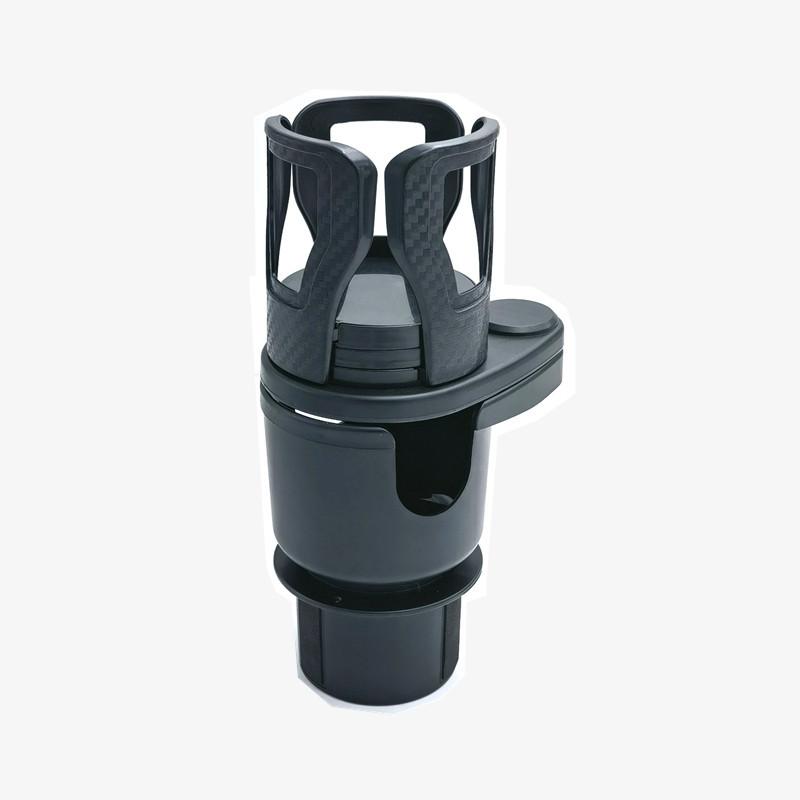 Rotating Fixed Car Cup Holder 2-in-1 Multifunctional 360-degree Rotating Car Drink Holder with Adjustable Double Cup Holders чёрный