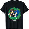 Sonic The Hedgehog Christmas Shadow & Sonic Wreath T-Shirt