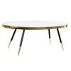 Table Basse - Urban - 110 Cm - Doré - Noir - Design Contemporain