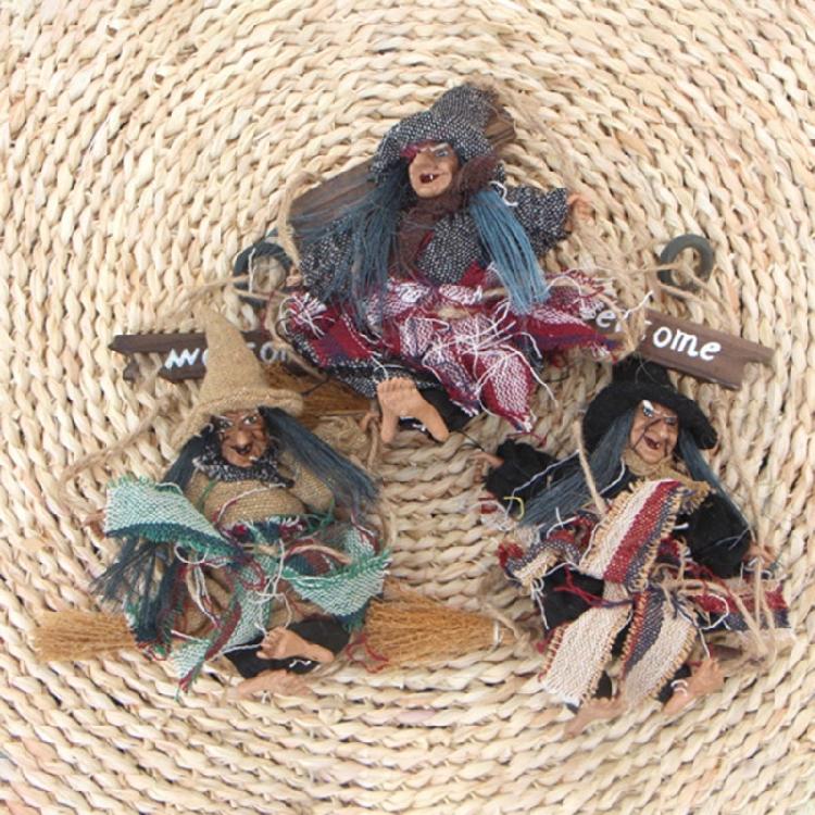 Desk Sculpture Toy High Quality Plastic Made Decorations Cute Hanging Witch