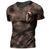 New Hot Selling Retro Men's T-shirt 3D Printing Retro Short Sleeve Top Fashion Men's Clothing Street Hip Hop Hot Style