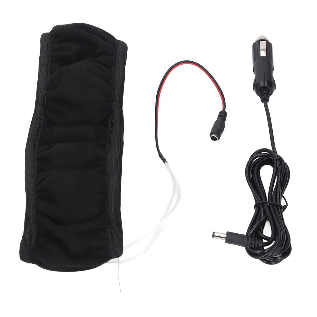 Car Steering Wheel Heated Cover Universal Nylon Auto Steering Wheel Warmer for 38cm Diameter