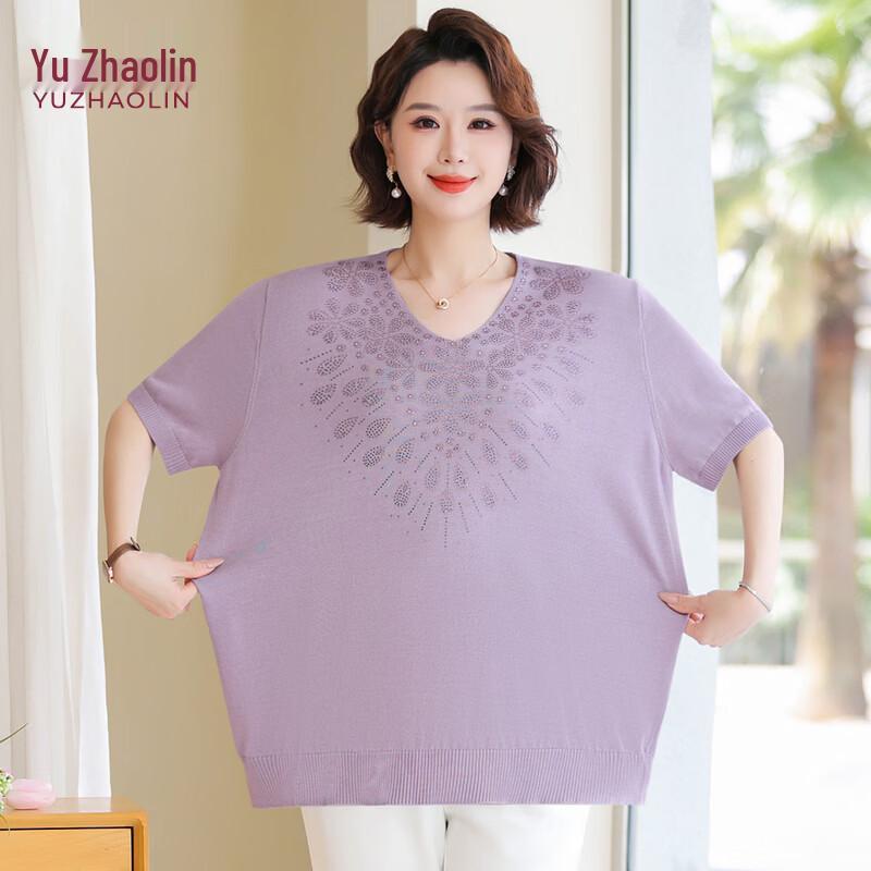 YUZHAOLIN Women s Plus Size V-Neck Short Sleeve T-Shirt 3XL