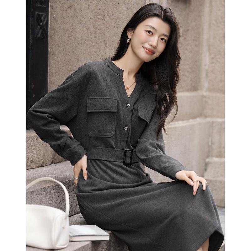 Demana Women's Hyaluronic Acid V-Neck Knitted Dress