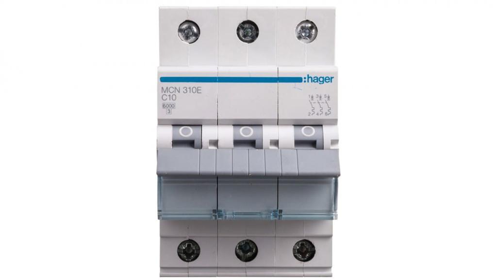 Circuit breaker 3P C 10A 6kA AC MCN310E