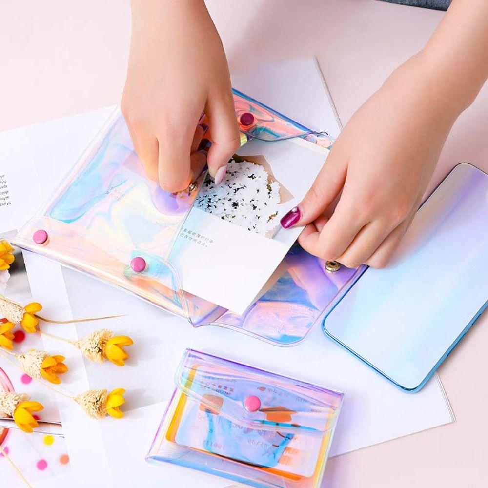 Multifunctional Pocket Wallet Transparent Credit Card Holder Portable Storage Bag  Men&Women